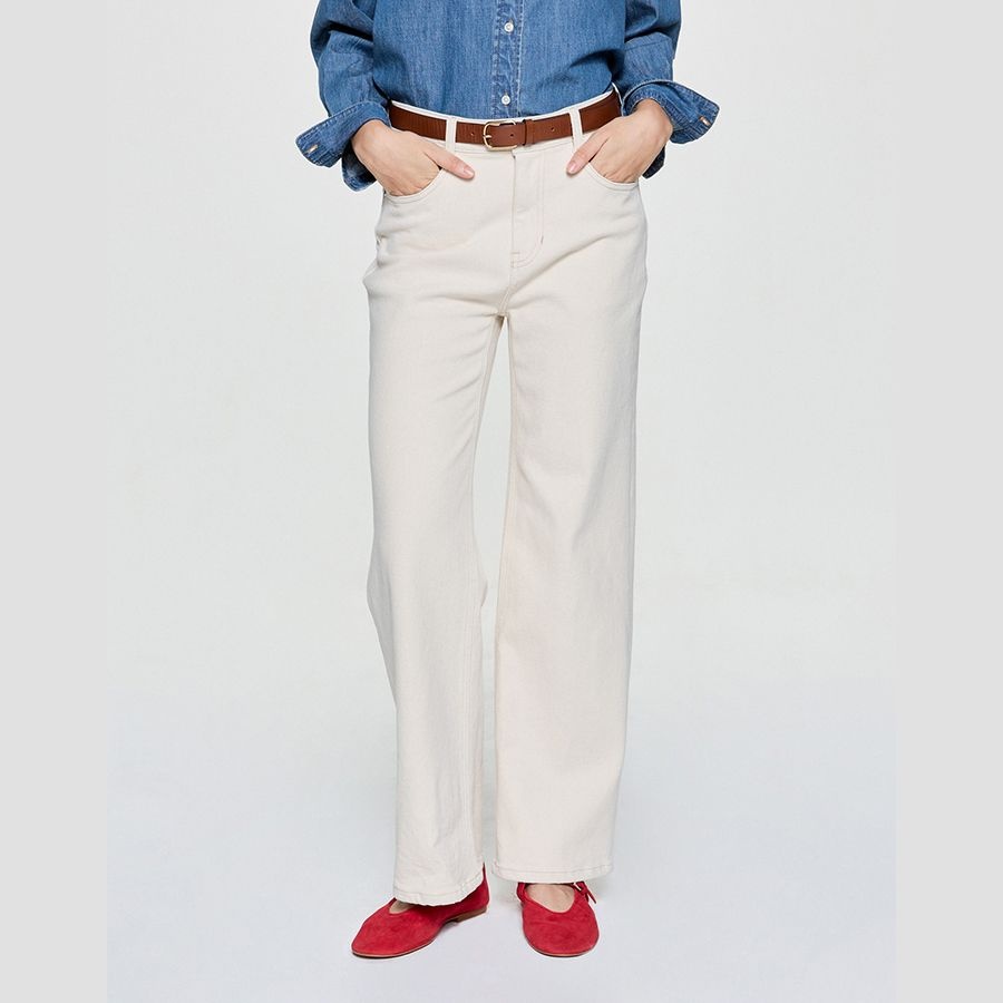 [롯데백화점] 헤지스 레이디스 세미와이드 기모 데님 팬츠 HSPA5D983 LE1220272394