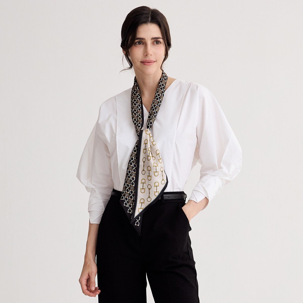 <매장정품> DAKS 닥스 실크 스키니 스카프 FKS501I 997654