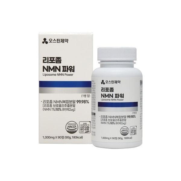 (오스틴제약) 리포좀 NMN 파워 1000mg x 90정 (Araium)