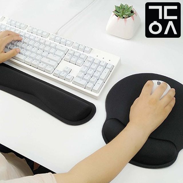 간단 키보드손목받침대 팜레스트 손목 보호 키보드 마우스 받침대 쿠션 보호대 패드 받침