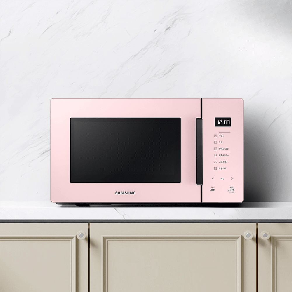 삼성전자 비스포크 그릴 전자레인지 MG23T5018CP 23L 글램핑크