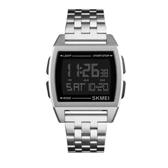 네모 심플 남성 시계 방수 손목 메탈 전자 40대 20대