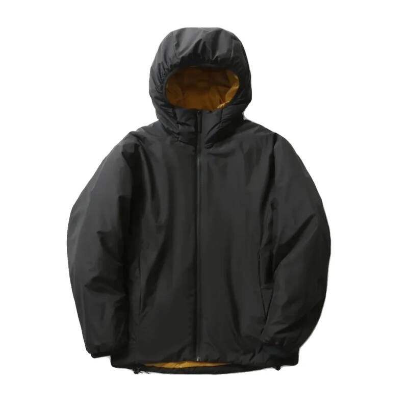 따뜻한 면 재킷 '버드' 경량 아웃도어 P 면 후드 다운 대체 방한 방풍 스포츠 남성 패션 도시 스타일