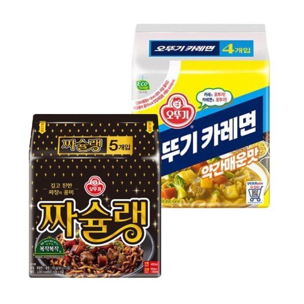오뚜기 짜슐랭 145g 10봉지 카레면 130g 8봉지