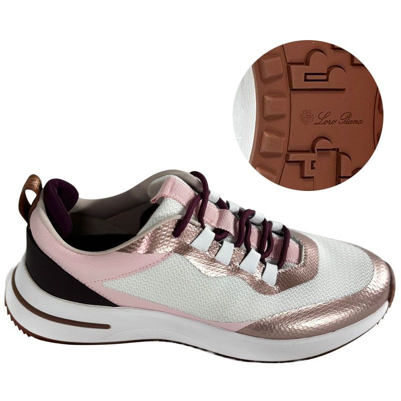 로로피아나 FAM2417 F3KV 여성 위크엔드 워크 스니커즈 핑크계열 LORO PIANA