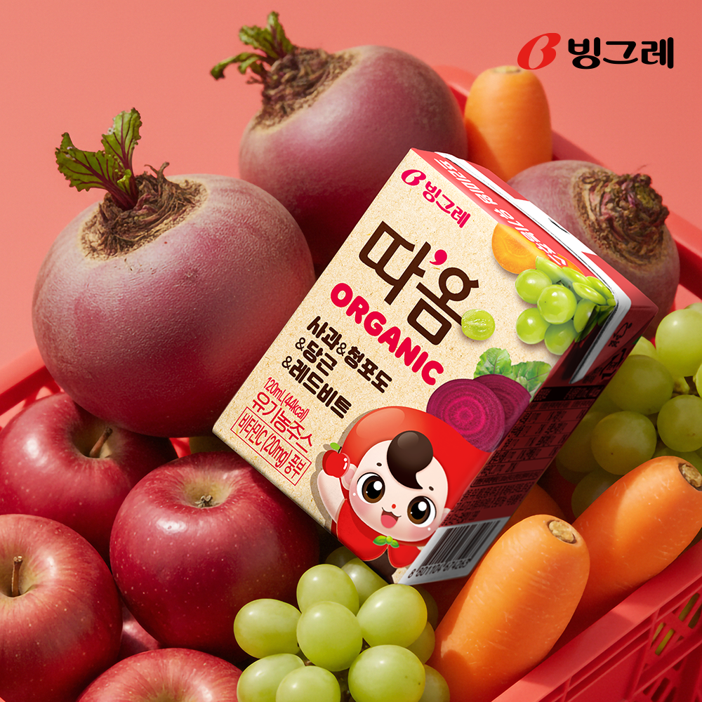 따옴 빙그레 따옴 주스 사과 청포도 당근 레드비트 120ml 24팩