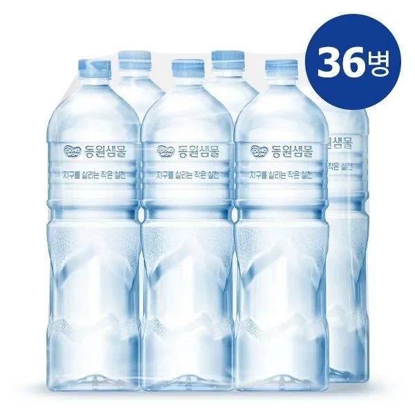 코카콜라 동원샘물 무라벨 생수 2L x 36병