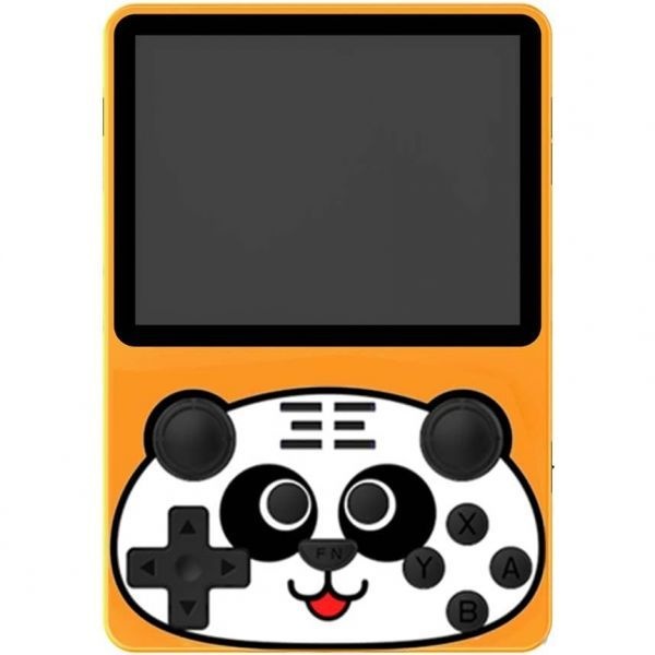 OYDL [해외] Powkiddy RGB20S 핸드헬드 휴대용 레트로 게임기 15000 게임 3.5인치 IPS 아케이드(노란색)