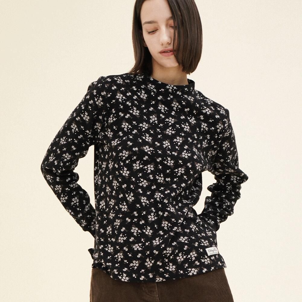 (현대Hmall) [치키타] 하프터틀 스웨트셔츠 (플라워 냅핑) 블랙 244603FBK