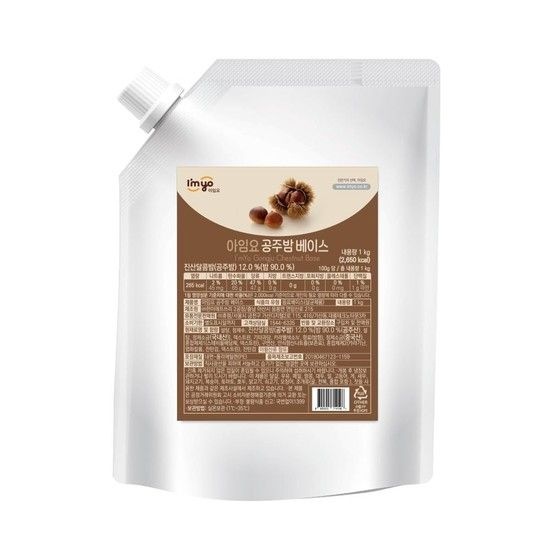 상품상세참조 밤 베이스 1kg 아임요 공주 맛피아밤티라미수 밤티라미수 밤우유 크림라떼 바밤바