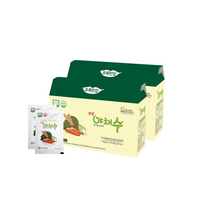 [초록한입] 유기농 생생 야채수 110ml x 21포 (2박스/총42포)