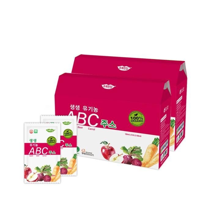 [초록한입] 유기농 ABC주스 100ml x 21포 (2박스/총42포)