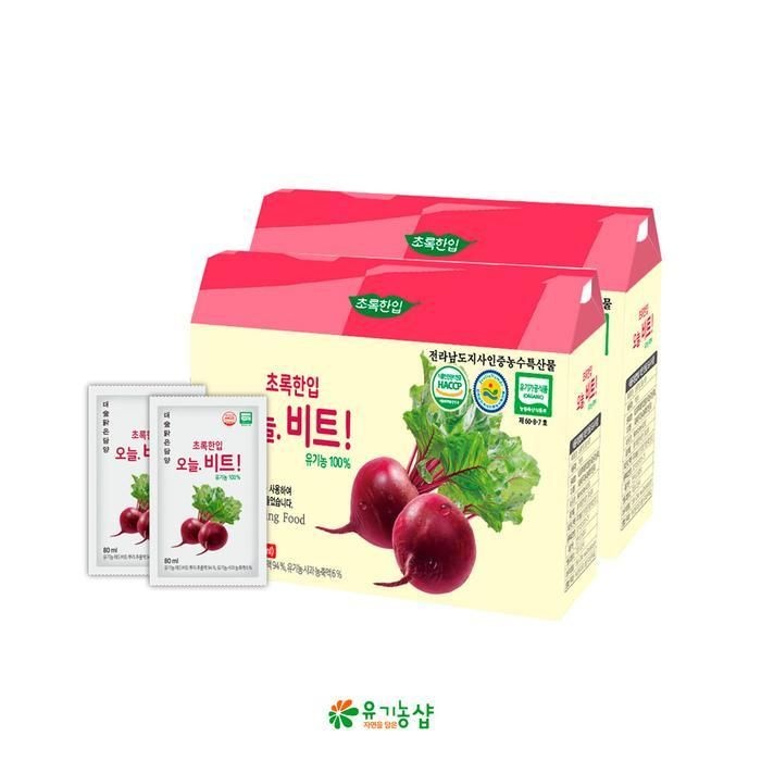 [초록한입] 유기농 비트즙 80ml x 21포 (2박스/총42포)