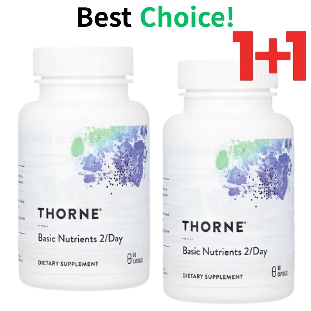 [해외] 쏜리서치 투퍼데이 베이직 뉴트리언트 종합비타민 60캡슐 x 2통