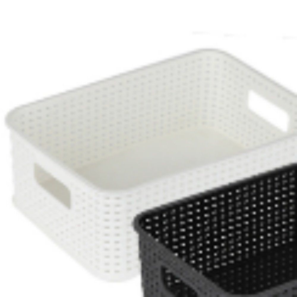 심스 화이트 직사각 바스켓 4호 의류 소품 보관함 정리함
