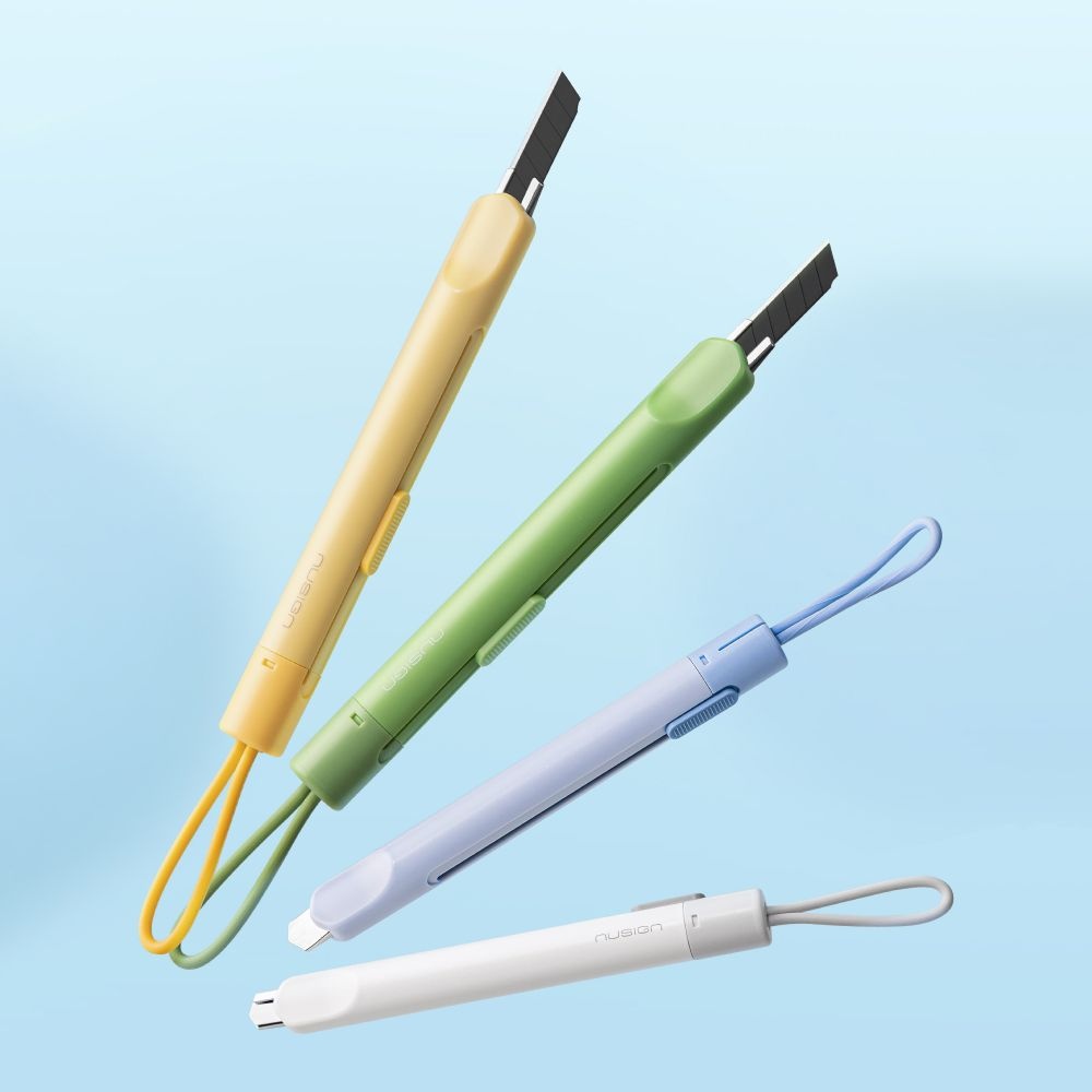 델리 누사인 스트랩 안전 슬라이딩 택배 커터칼