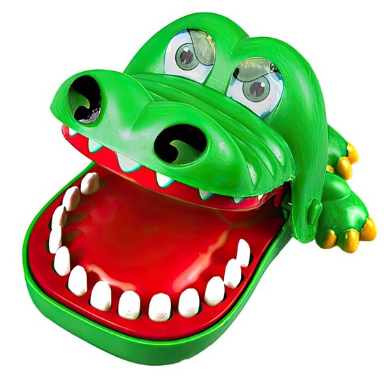 [(주)에이치플러스몰]악어이빨 복불복 룰렛 누르기 벌칙 내기 놀이 보드 게임 보드카페 카지노 실내놀이 벌칙