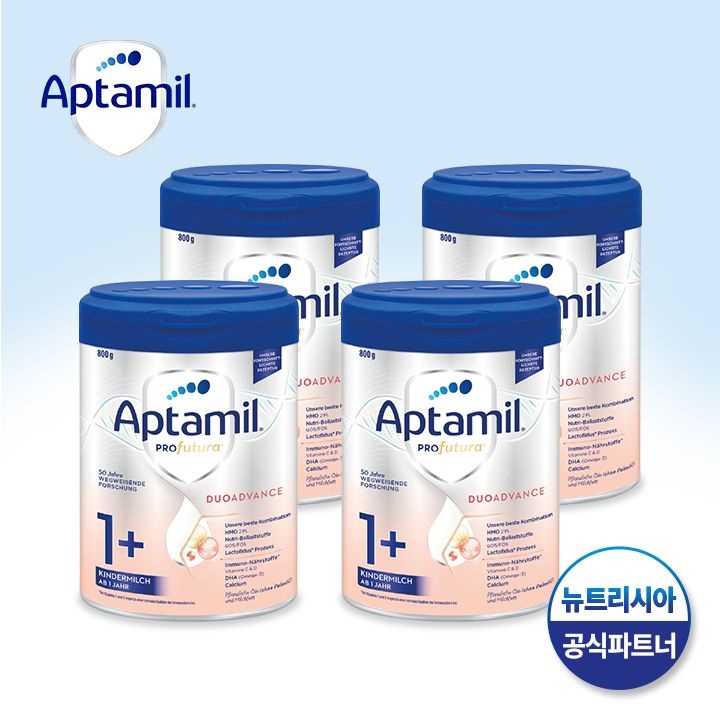 [독일내수용-독일발송][공식파트너] 압타밀 프로푸트라 킨더밀쉬 1+ (3단계) 800g x 4통세트