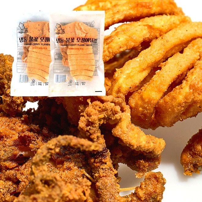 통오징어가라아게 250g 2마리 에프15분 튀김기 4분