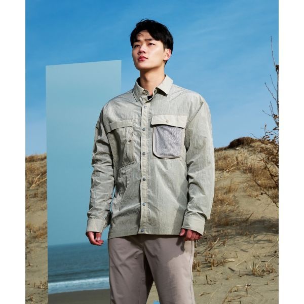 OFFGRID OFFGRID [이민재 착용]OG 코어 더블 포켓 셔츠-베이지 344454