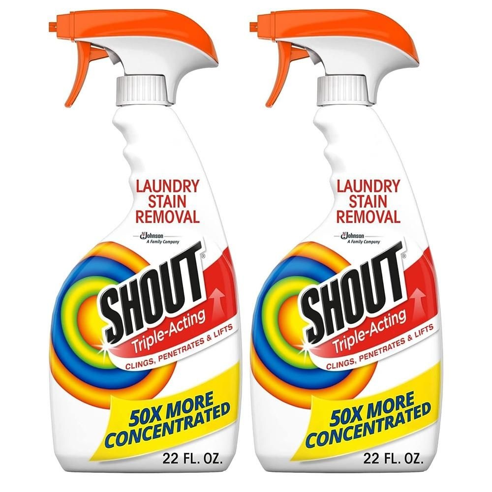 [해외] Shout 라운드리 스테인 리무버 650ml 2팩 Shout Active Enzyme Laundry Stain Remover Spray, Triple