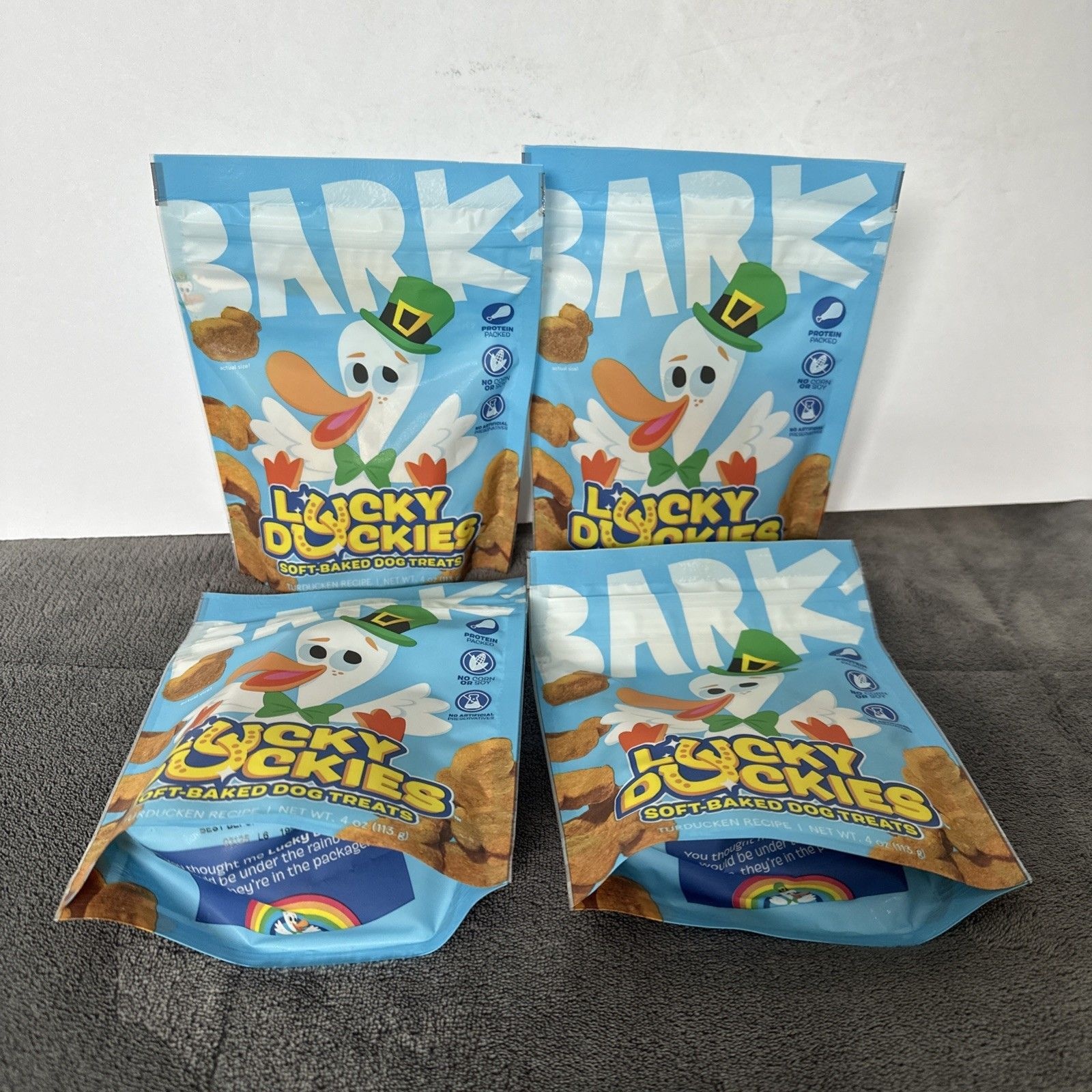 Bark Box [해외] Bark Box 바크 박스 럭키 더키 소프트 베이크드 강아지 간식 4온스 (113g) 4개입 유통기한 2026년 7월 31일 118019