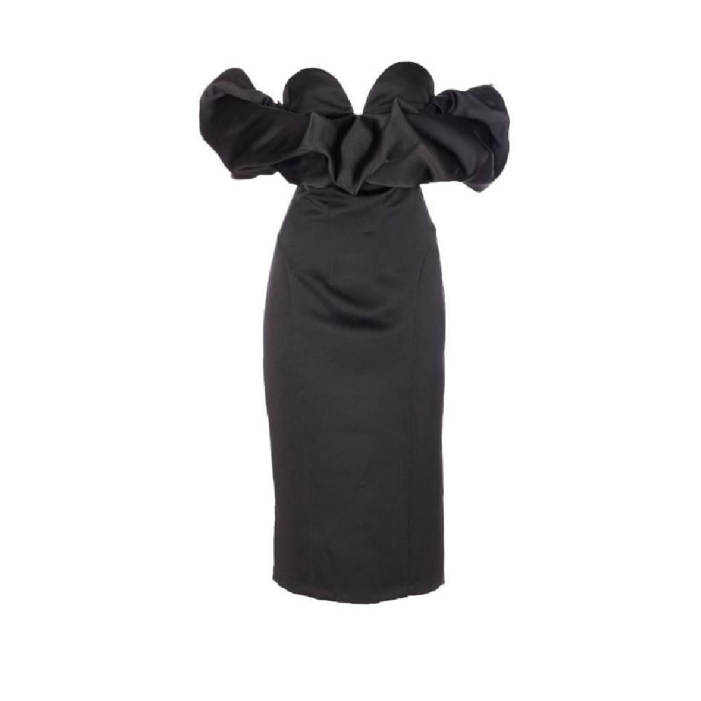 엘리자베타프렌치 엘리자베타 프렌치 Elisabetta Franchi 오프 숄더 미디 드레스 AB71456E2 110 TP947438327