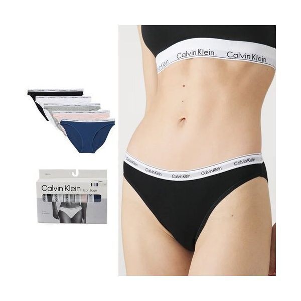 캘빈클라인 [캘빈클라인]캘빈클라인 CK 여성용 팬티 언더웨어 면 삼각팬티 5팩 5208-450_632894 565437