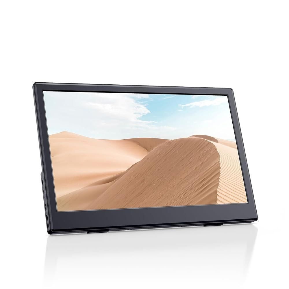 PONKLOIE [해외] PONKLOIE 휴대용 모니터, 2022년형 최신 15.6인치 USB C FHD 1080p, HDMI IPS HDR 스크린 컴퓨터 디스플레이, 듀얼 스피커 내장
