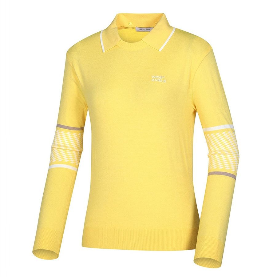 와이드앵글 [AK수원점] [와이드앵글] 여성 CO 와글이 탈착폴로 맨투맨 풀오버 WWP24K74Y4