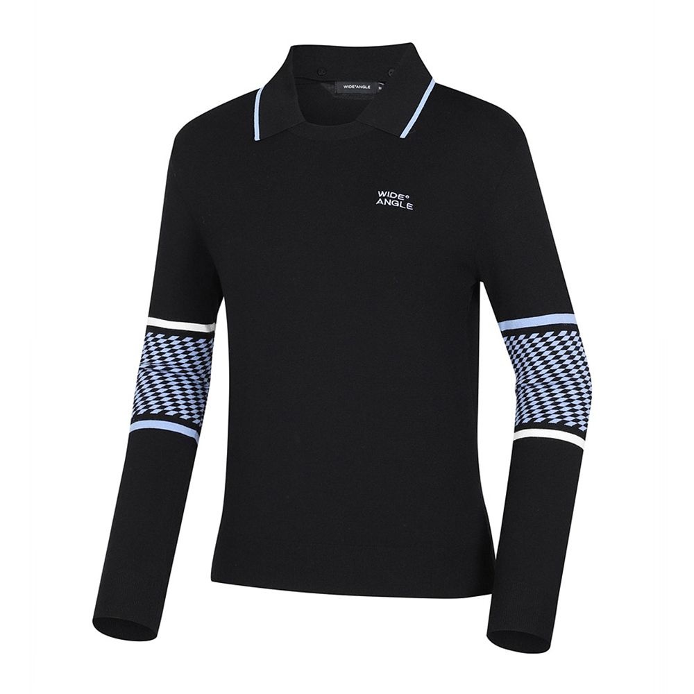 와이드앵글 [AK수원점] [와이드앵글] 여성 CO 와글이 탈착폴로 맨투맨 풀오버 WWP24K74Z1