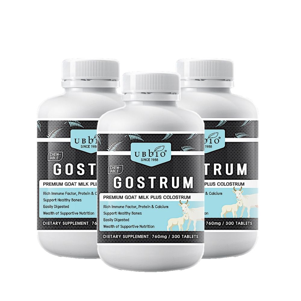 [해외] 유비바이오 고스트럼 고트밀크 콜로스트럼 산양유 초유 300정 3개