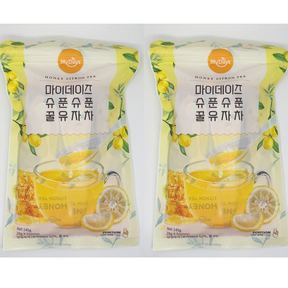 슈푼슈푼 꿀 유자차 무농약 마이데이즈 스틱 꿀유자차 2봉