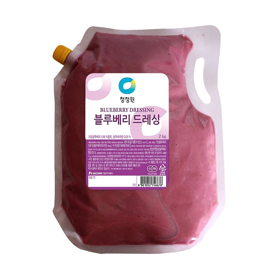 청정원 쉐프원 블루베리드레싱2kg(캡파우치)/청정원 소스