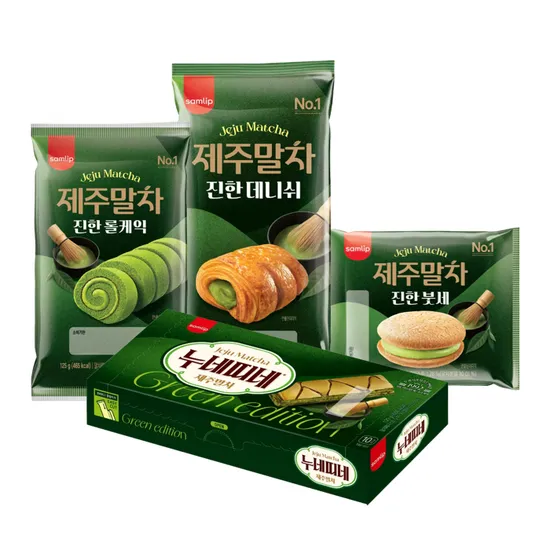 [신상] 삼립 제주말차&설향딸기 혼합 7봉 (크림빵/붓세/꾸덕파이)