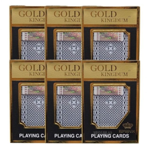 인기new 골드킹덤 트럼프 카드 고급 포커세트 플라스틱 6개