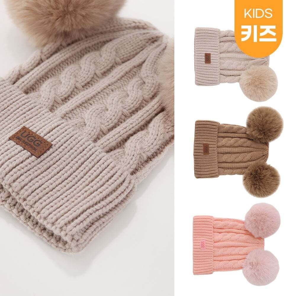 [무료배송] 호주정품 디케이 어그 베이비 베어 폼폼 비니 DK UGG DS107