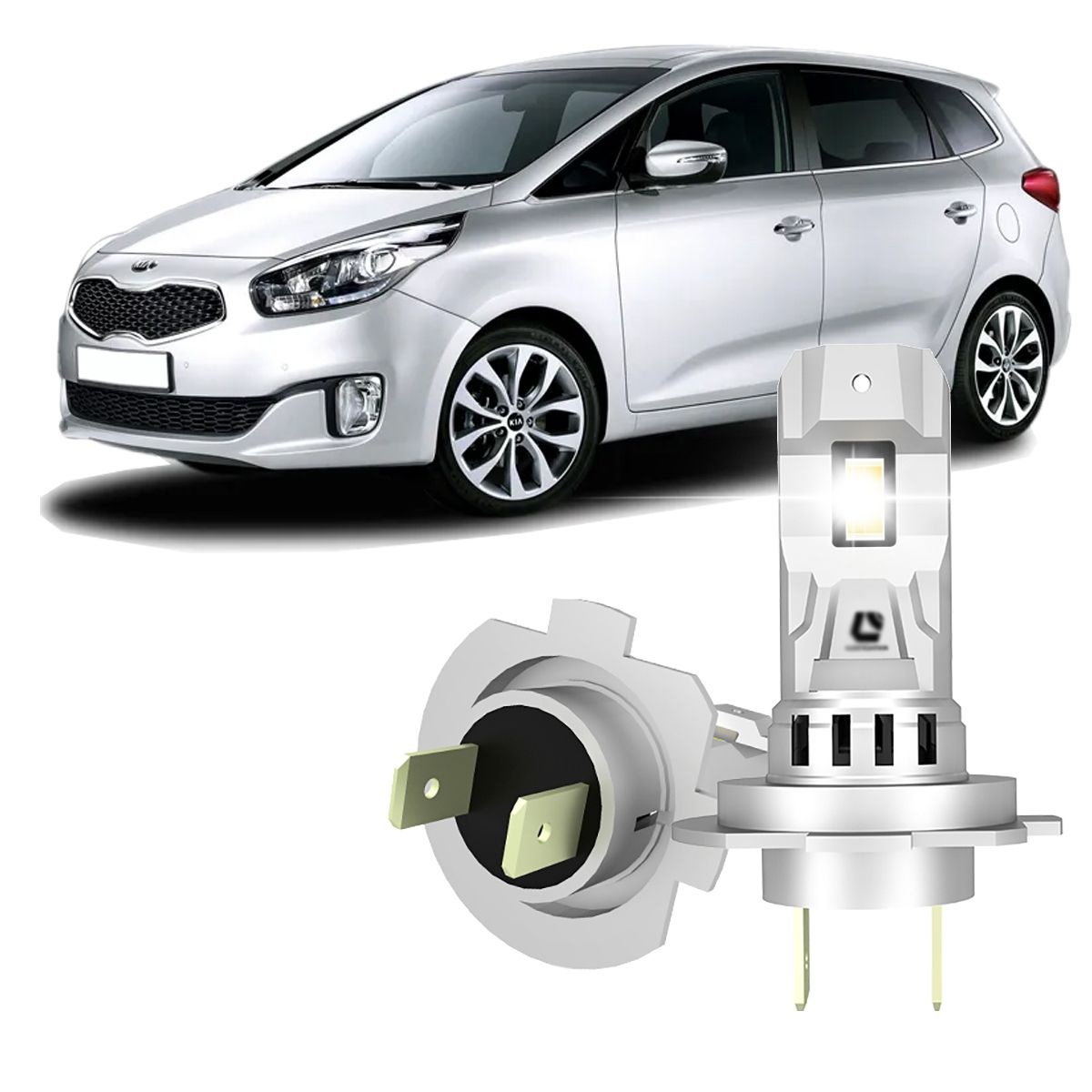 합법 인증 LED H7 전조등 전구 Q26K 카렌스 올뉴 더뉴
