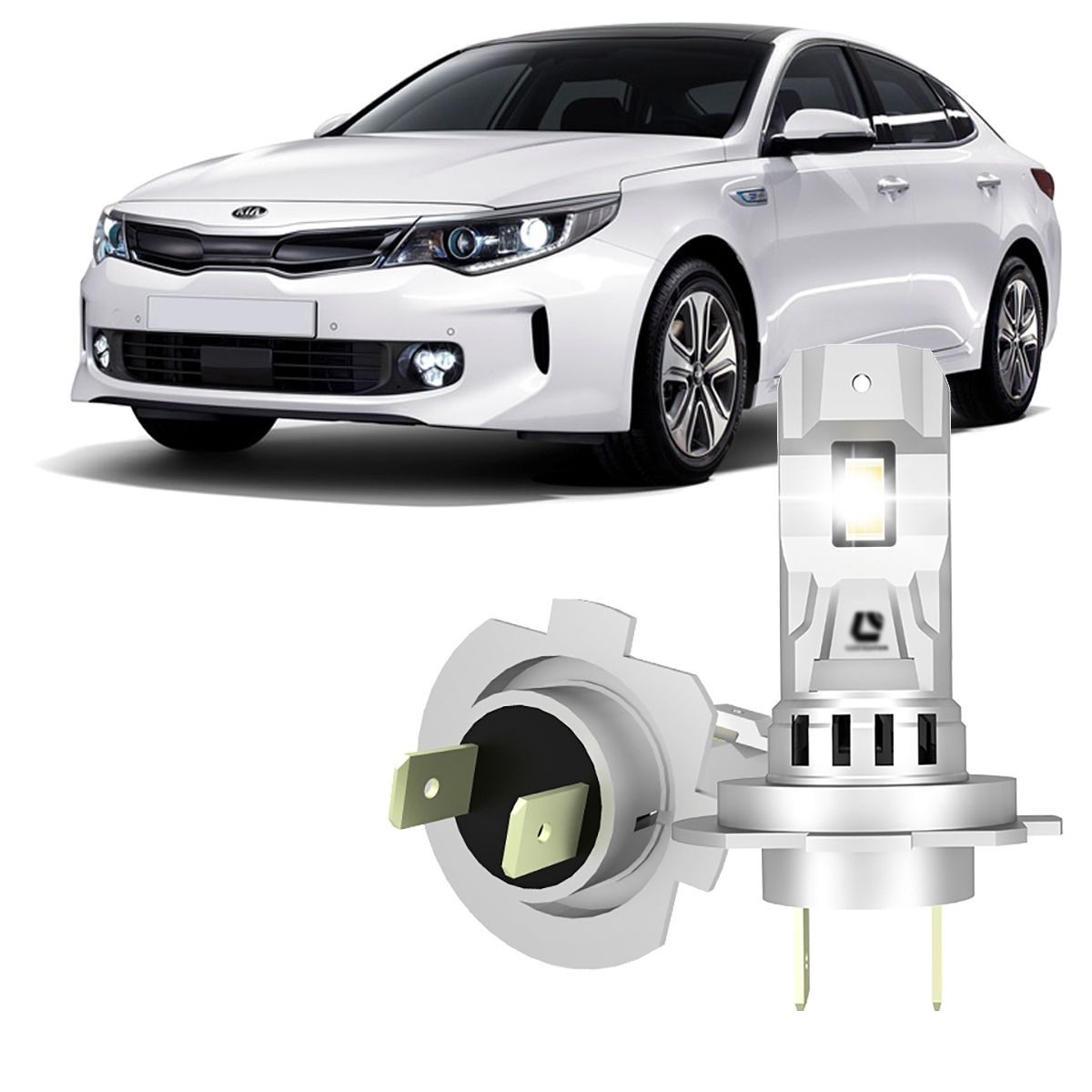 합법 인증 LED H7 전조등 전구 Q26K 더 뉴 K5 하이브리드 2세대