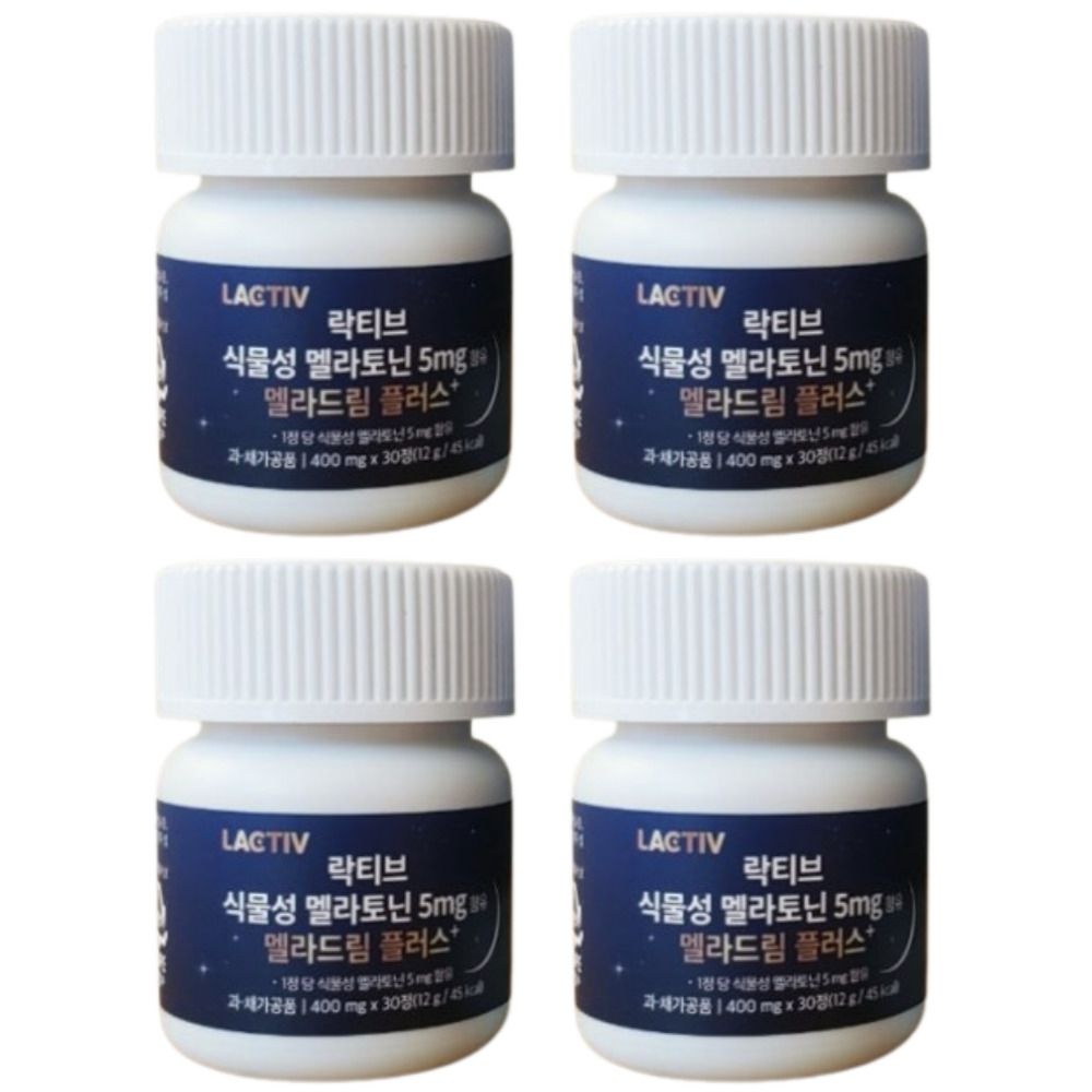 락티브 식물성 멜라토닌 5mg 함유 멜라드림 플러스 30정, 4박스