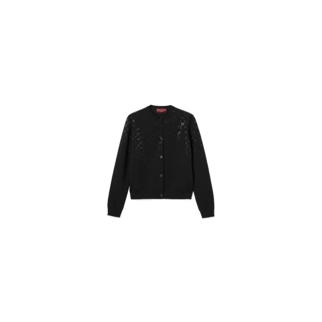 [해외] 구찌 26SS 구찌 Fine 울 가디건 with GG 크리스탈 813850XKFB31043 TP569891627