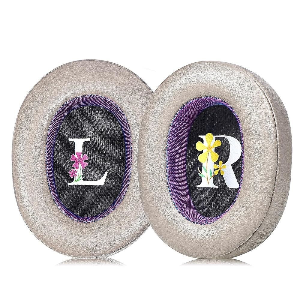 Jomwag [해외] Jomwag 소니 WH-1000XM5용 교체용 이어패드 - 최고의 편안함을 위한 골드/퍼플 양가죽 이어 패드