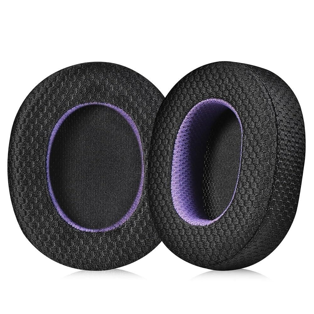 Jomwag [해외] Jomwag 소니 WH-1000XM5용 통기성 메시 교체용 이어패드 - 블랙/퍼플 이어 패드 쿠션