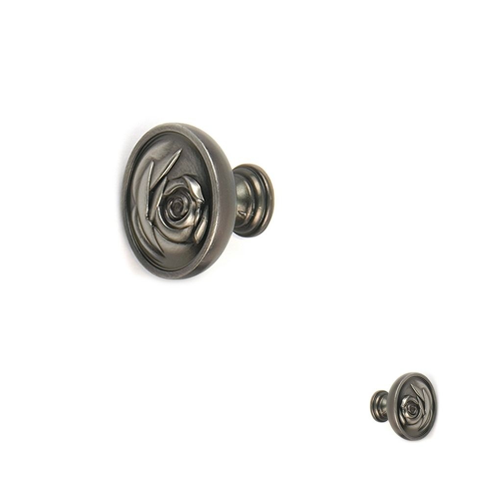 굿테라 인테리어 1구 은착 DT339 리폼 DIY 가구손잡이 장미 35mm 대형