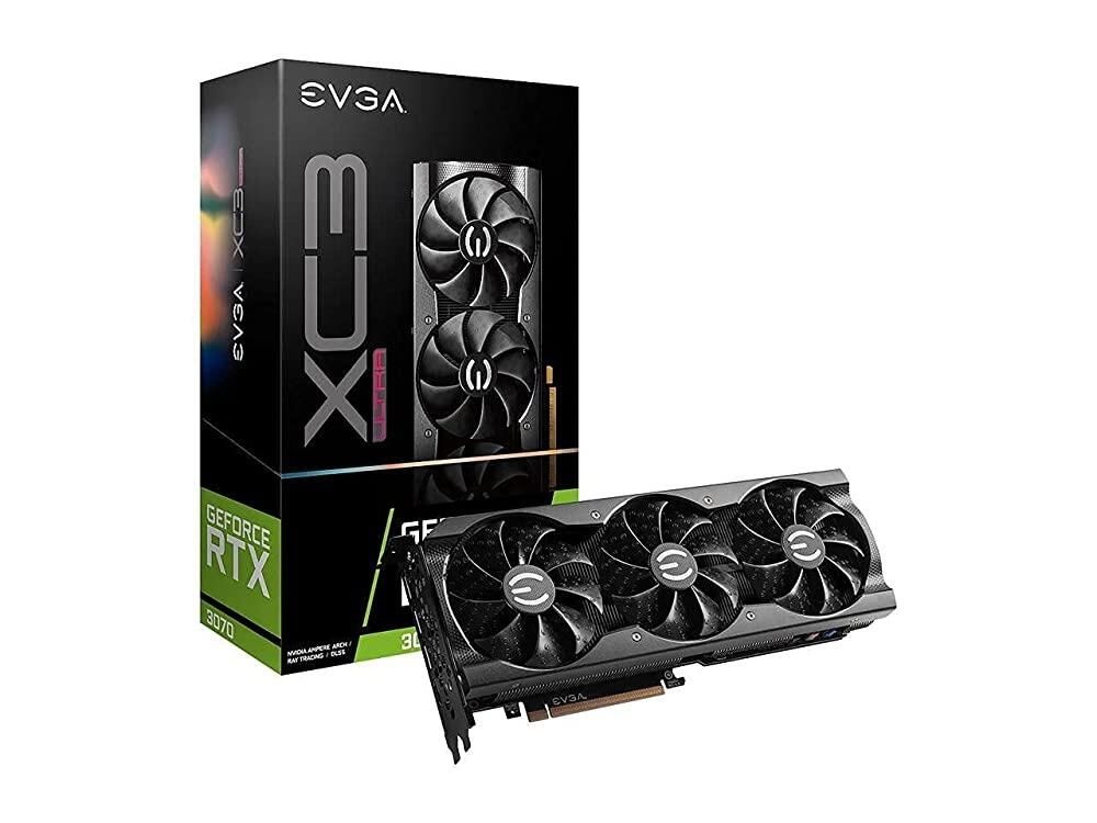 [해외] EVGA GeForce RTX 3070 XC3 울트라 게이밍, 08G-P5-3755-KL, 8GB GDDR6, iCX3 냉각, ARGB LED, 금속 백플레이트, LHR