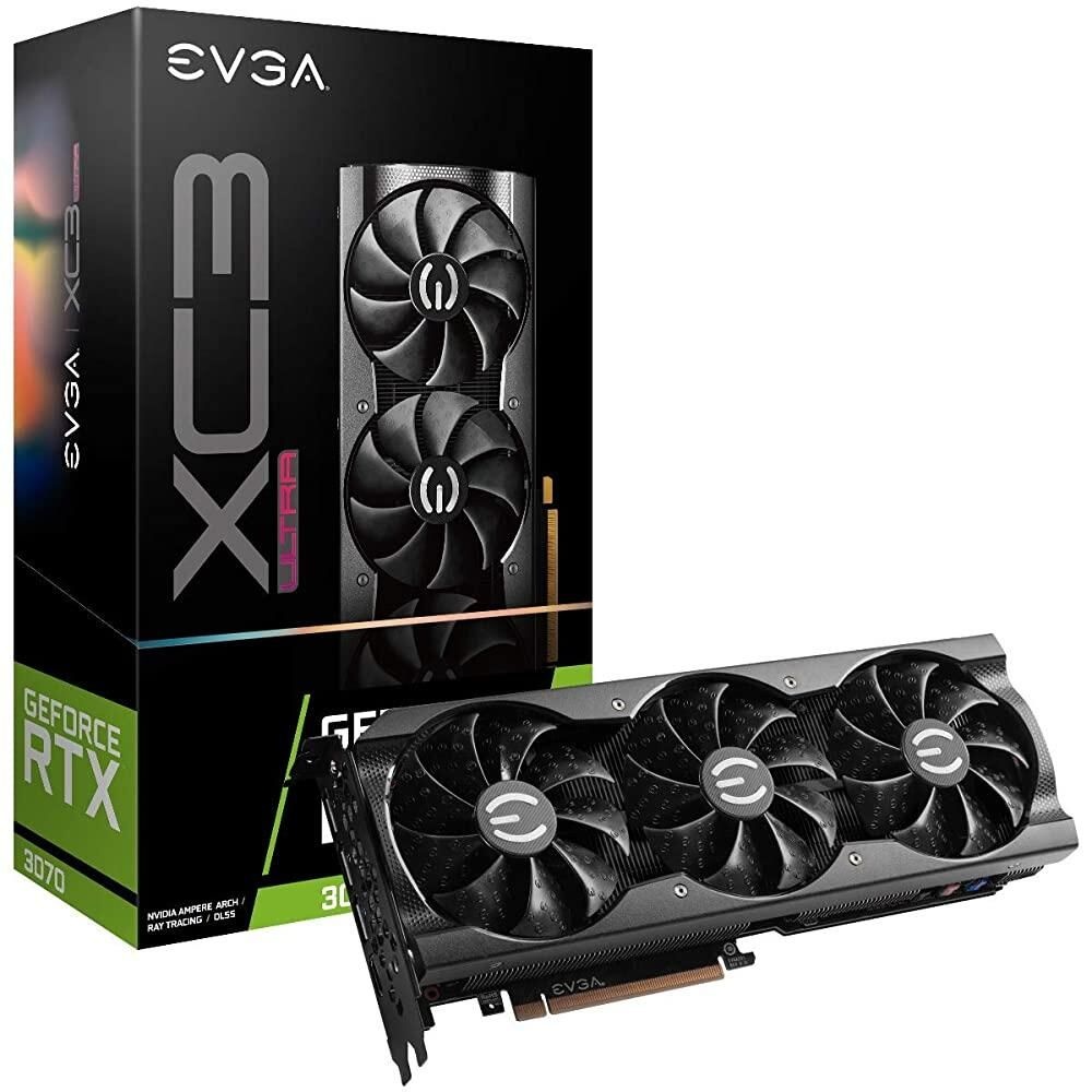 [해외] EVGA 08G-P5-3755-KR GeForce RTX 3070 XC3 울트라 게이밍, 8GB GDDR6, iCX3 냉각, ARGB LED, 금속 백플레이트