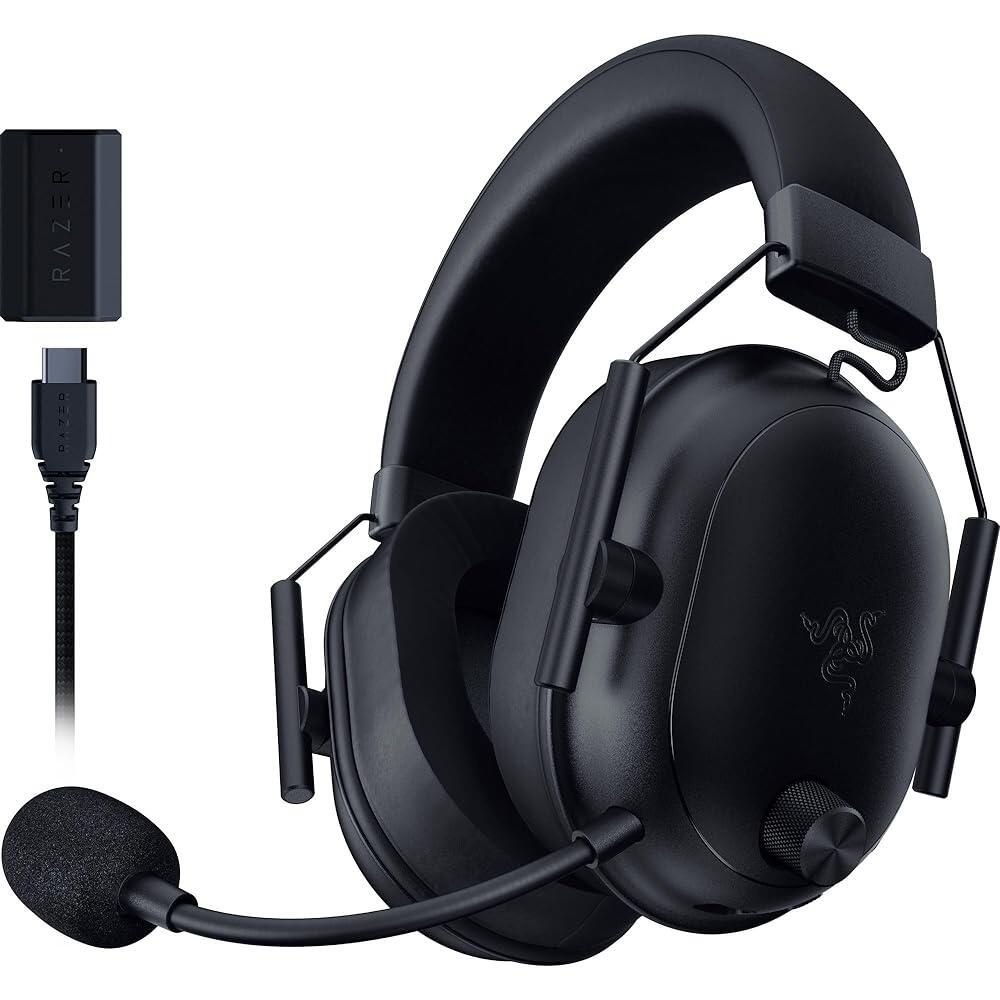 [해외] Razer BlackShark V2 하이퍼스피드 무선 게이밍 헤드셋: 2.4GHz, 블루투스 또는 USB - THX 공간 오디오 - 티타늄 50mm 드라이