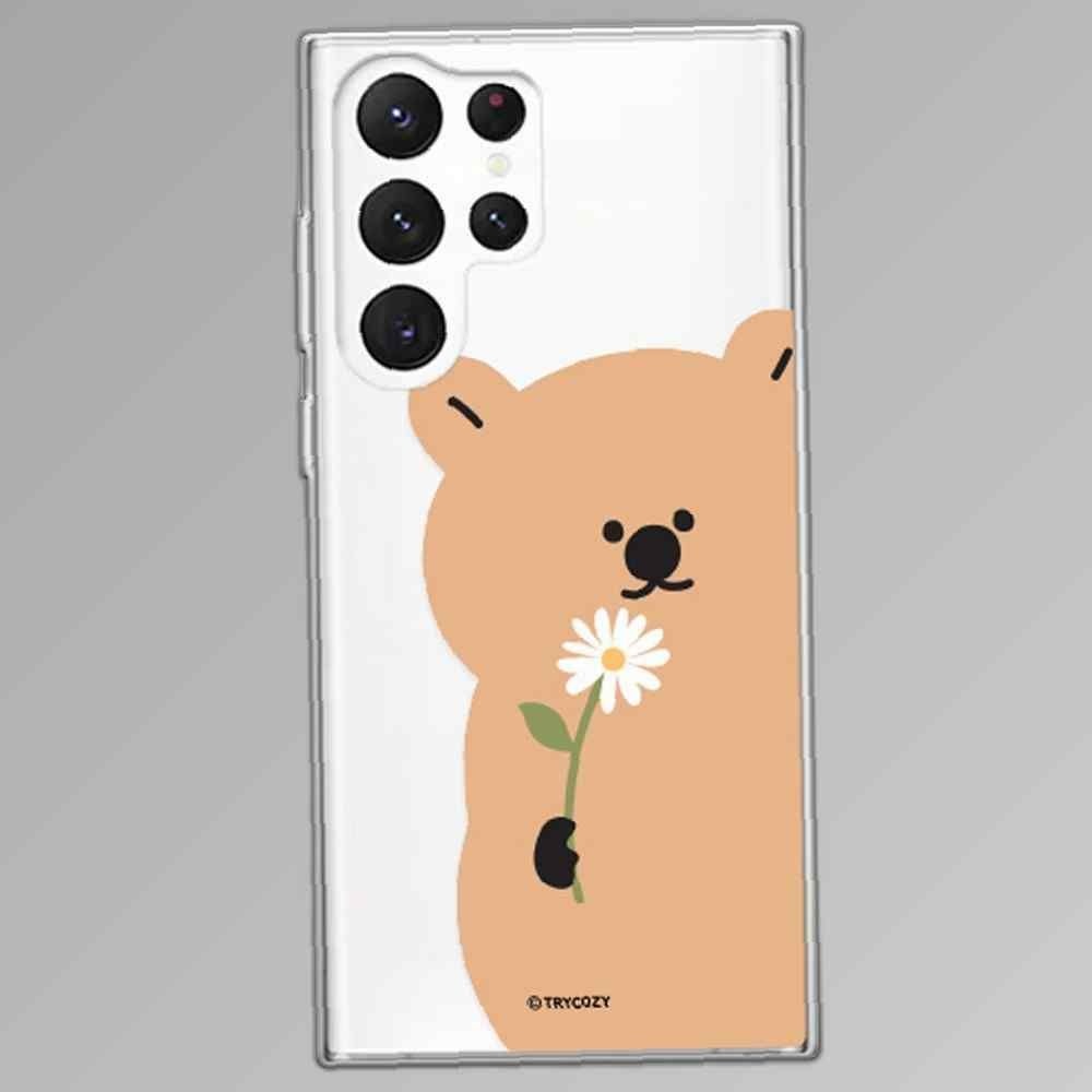 갤럭시엑스커버5 해피데이쿼카 G525 케이스 투명 젤리 귀여운케이스 베이직케이스 심플케이스 TPU케이스 슬림젤