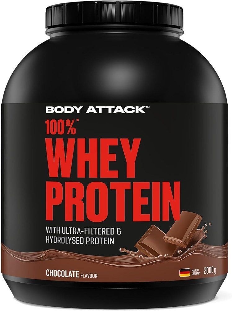 바디 어택 스포츠 뉴트리션 [해외] Body Attack 100 유청 단백질 초콜릿 2kg 독일산 가수분해액과 BCAA가 포함된 파우더