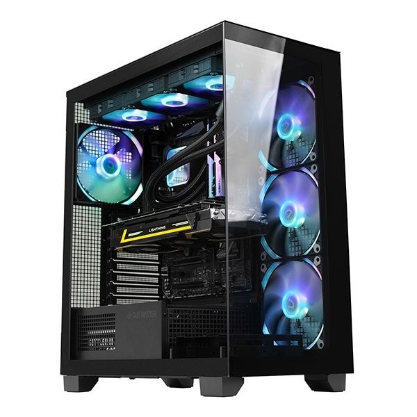 ABKO SUITMASTER U3000 갤러리 ARGB 강화유리 미들타워 블랙